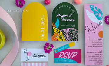 Megan & Jacques wedding stationery